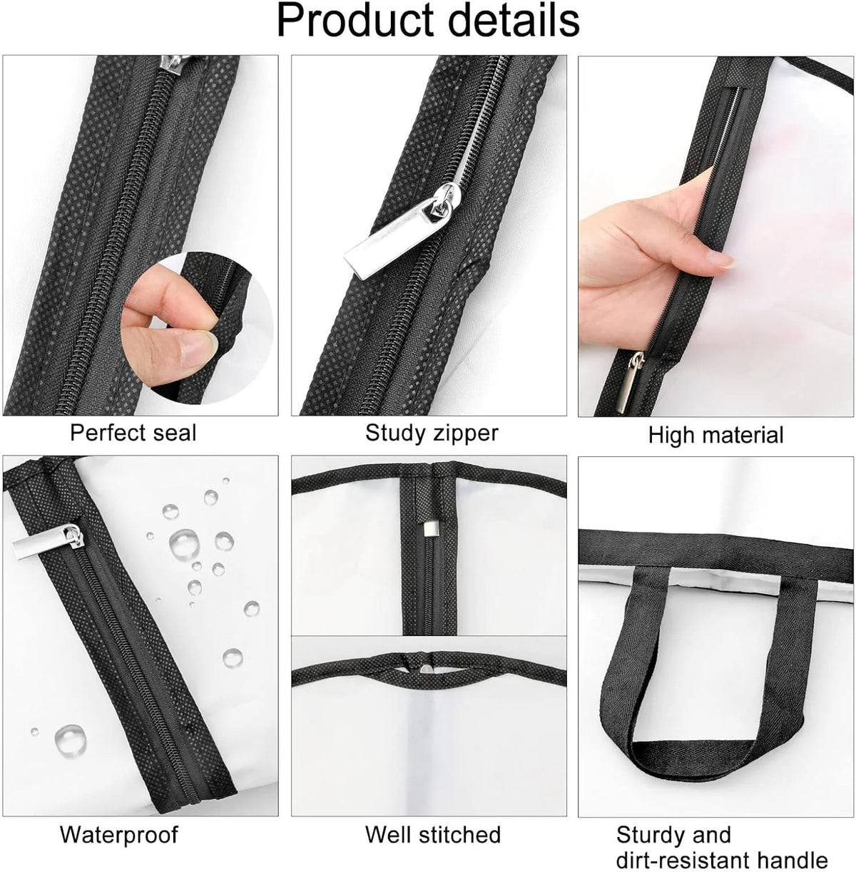 Garment Bags Set of 4 71-Inch Dust Protection