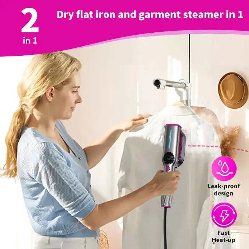Garment Steamer Portable 15-Second Heat 90-Degree Swivel Head