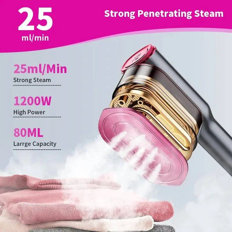 Garment Steamer Portable 15-Second Heat 90-Degree Swivel Head