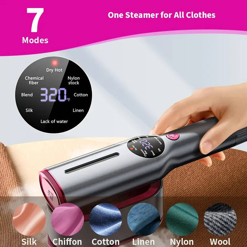 Garment Steamer Portable 15-Second Heat 90-Degree Swivel Head