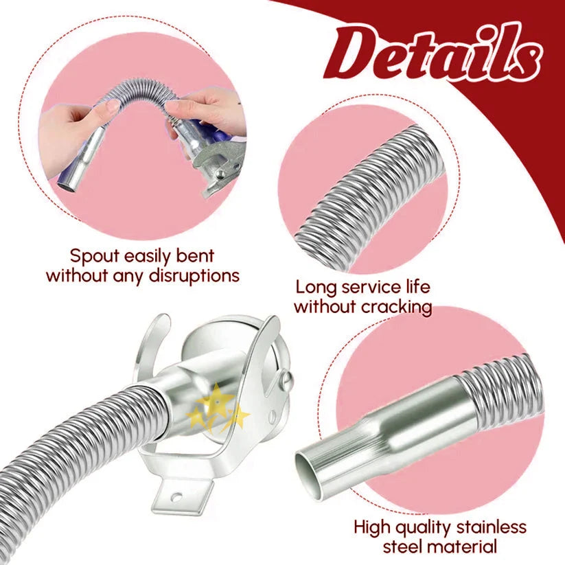 Gas Can Spout Stainless Steel With Mesh Filter
