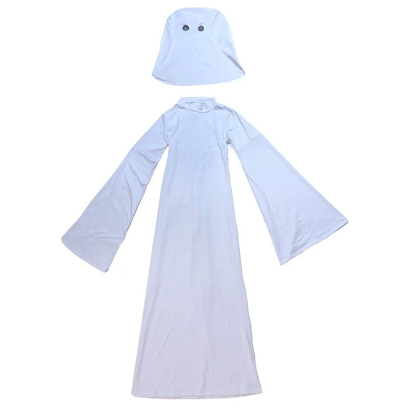 Ghost Bride Costume Polyester Dress & Mask Set