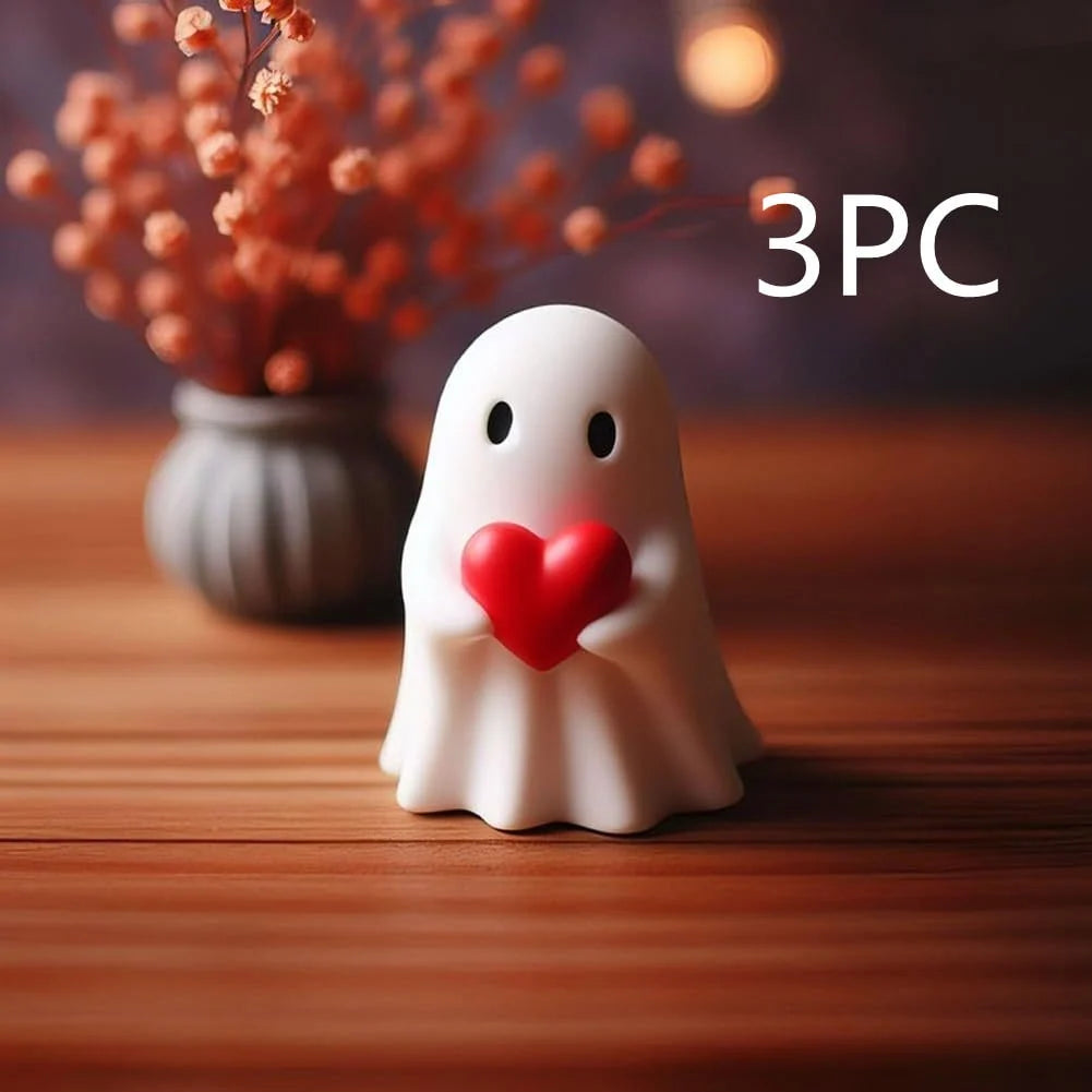 Ghost Figurine Molded Resin Matte Finish Self-Standing