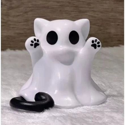 Ghost Figurine Molded Resin Matte Finish Self-Standing