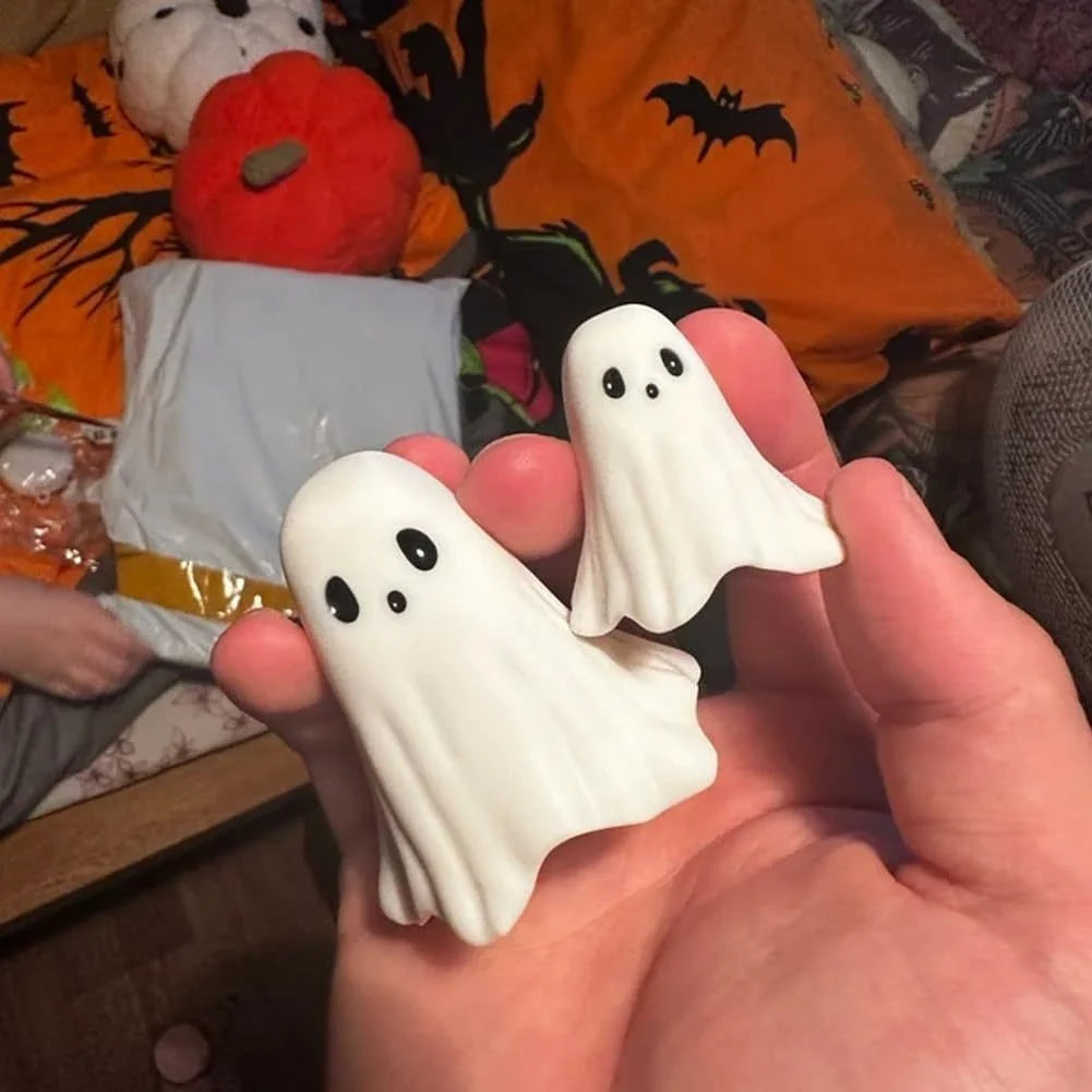 Ghost Figurine Molded Resin Matte Finish Self-Standing