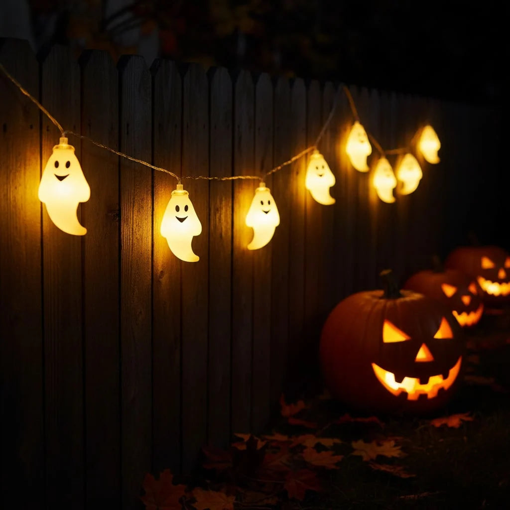 Ghost String Lights Battery-Powered 10 LED