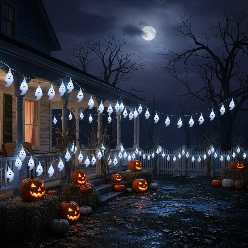 Ghost String Lights Battery-Powered 10 LED