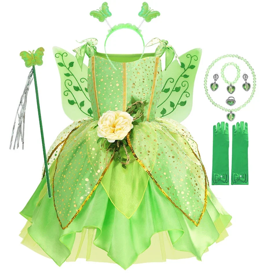Girls' Dress Cartoon Appliqué Sleeveless Mid-Calf Length