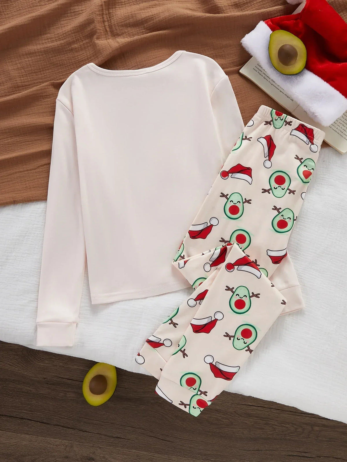 Girls' Pajama Set Fruit Print Stretch Knit