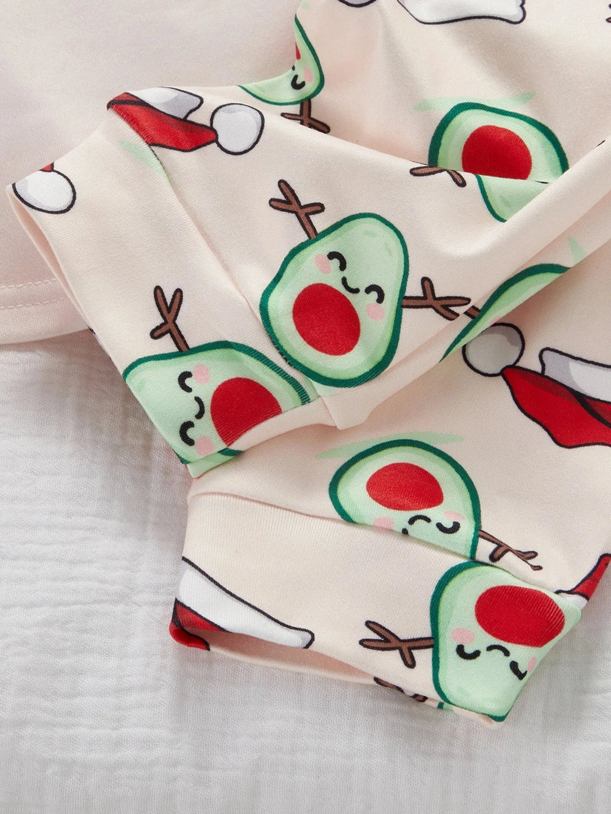 Girls' Pajama Set Fruit Print Stretch Knit