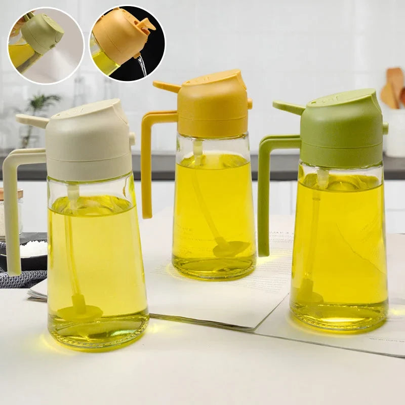 Glass Oil Dispenser Pour & Spray BPA-Free