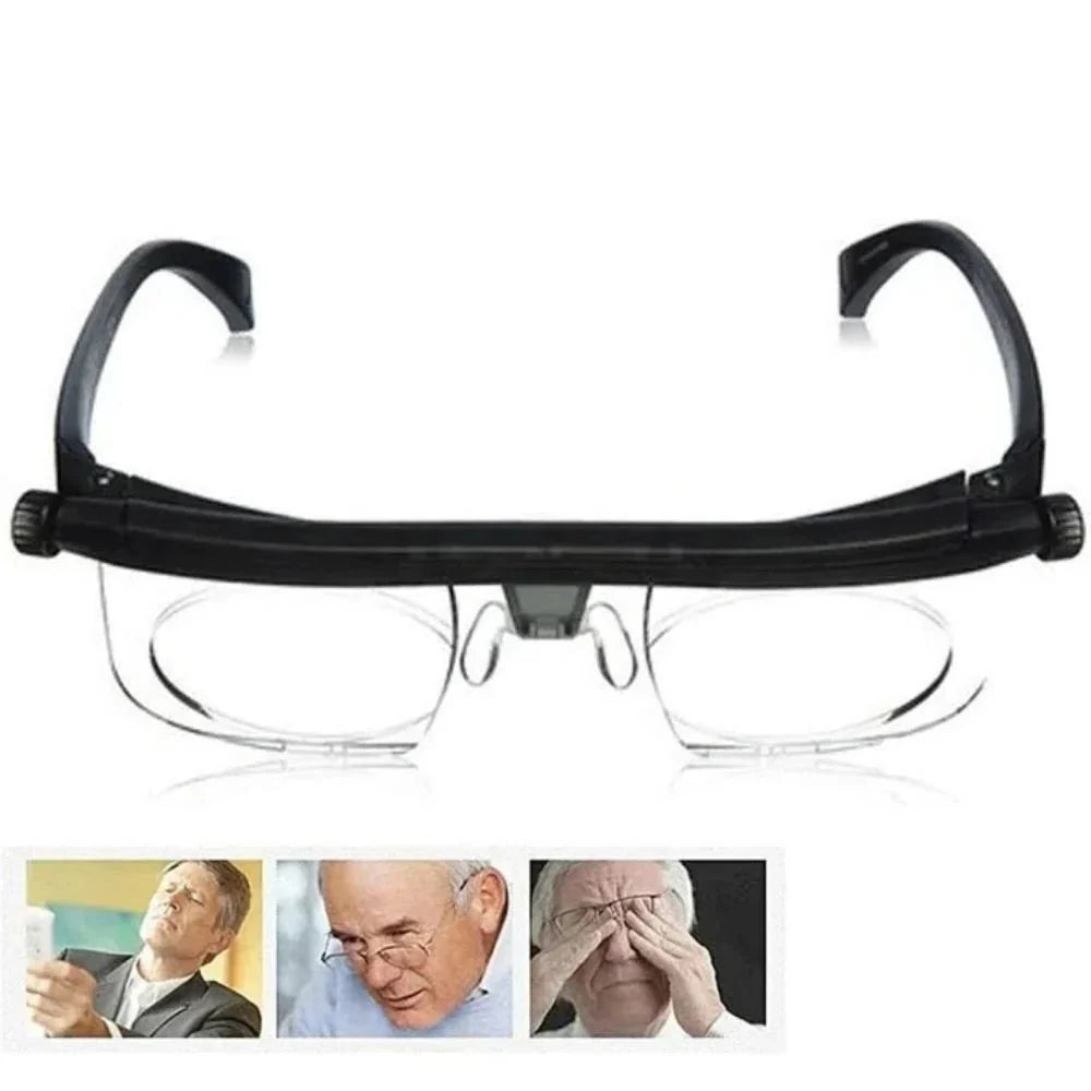 Glasses Dial-Controlled Adjustable Focus Near-to-Far Vision