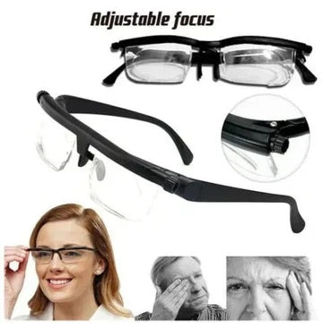 Glasses Dial-Controlled Adjustable Focus Near-to-Far Vision
