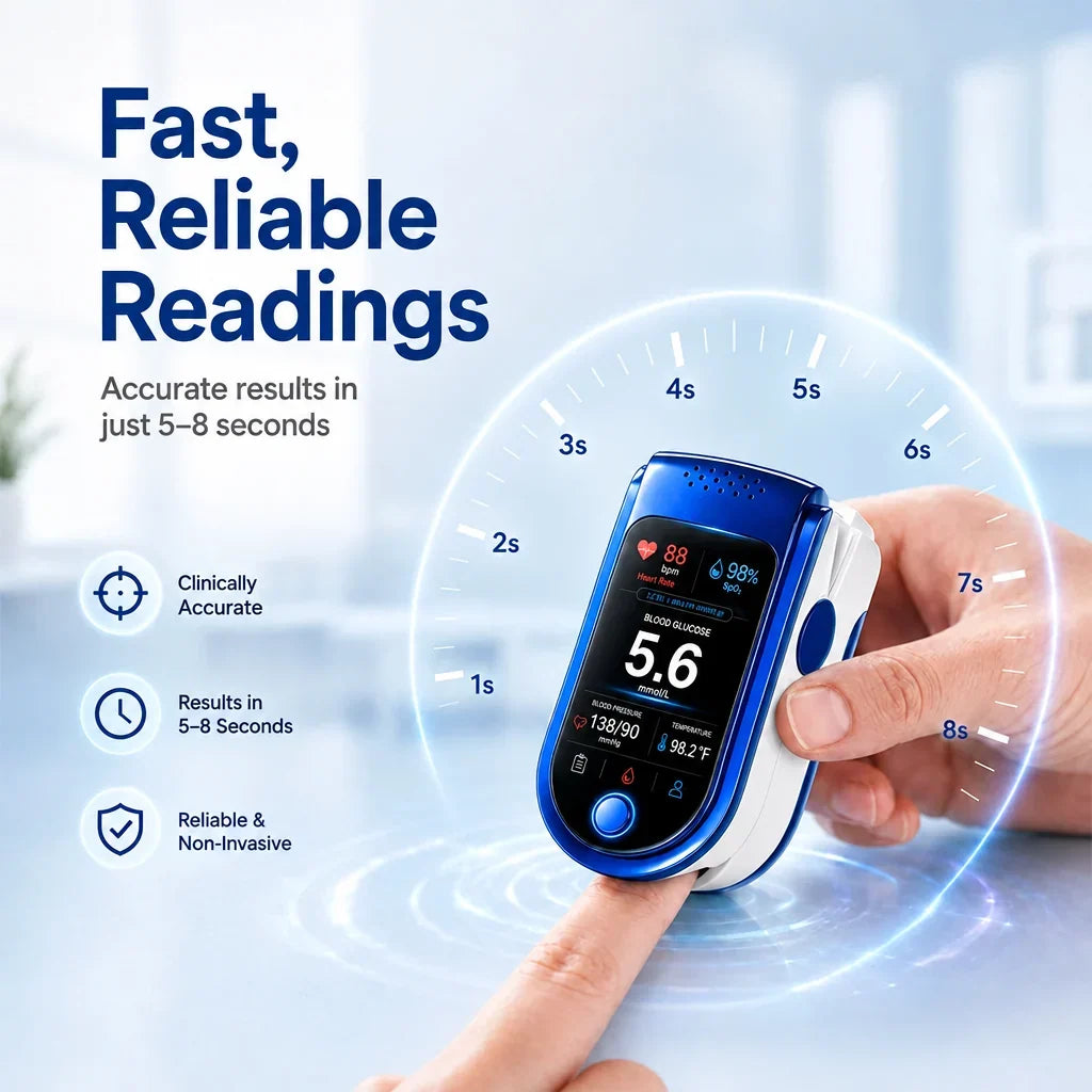 Glucose Monitor Non-Invasive Laser Scan Digital Display