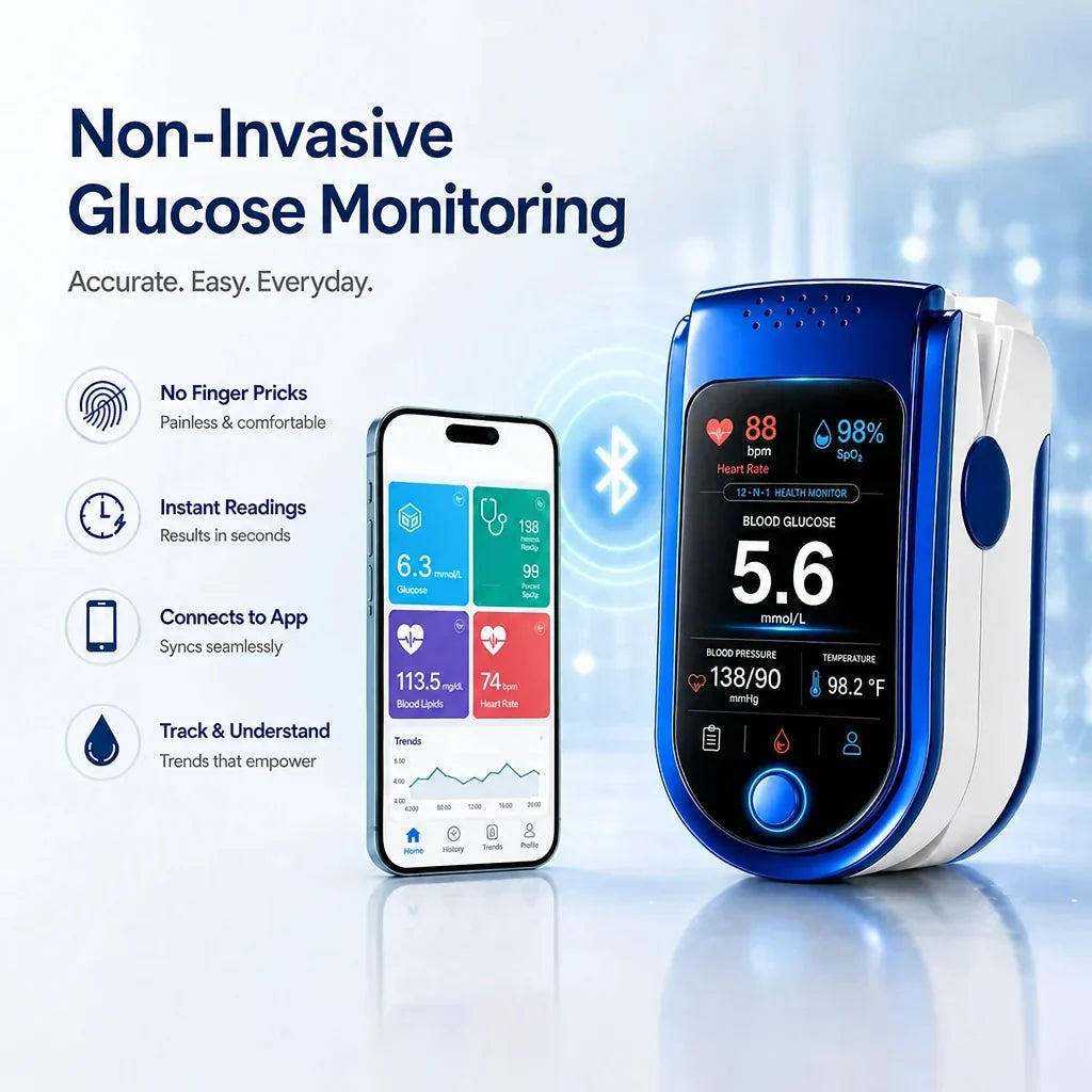 Glucose Monitor Non-Invasive Needle-Free Tracking