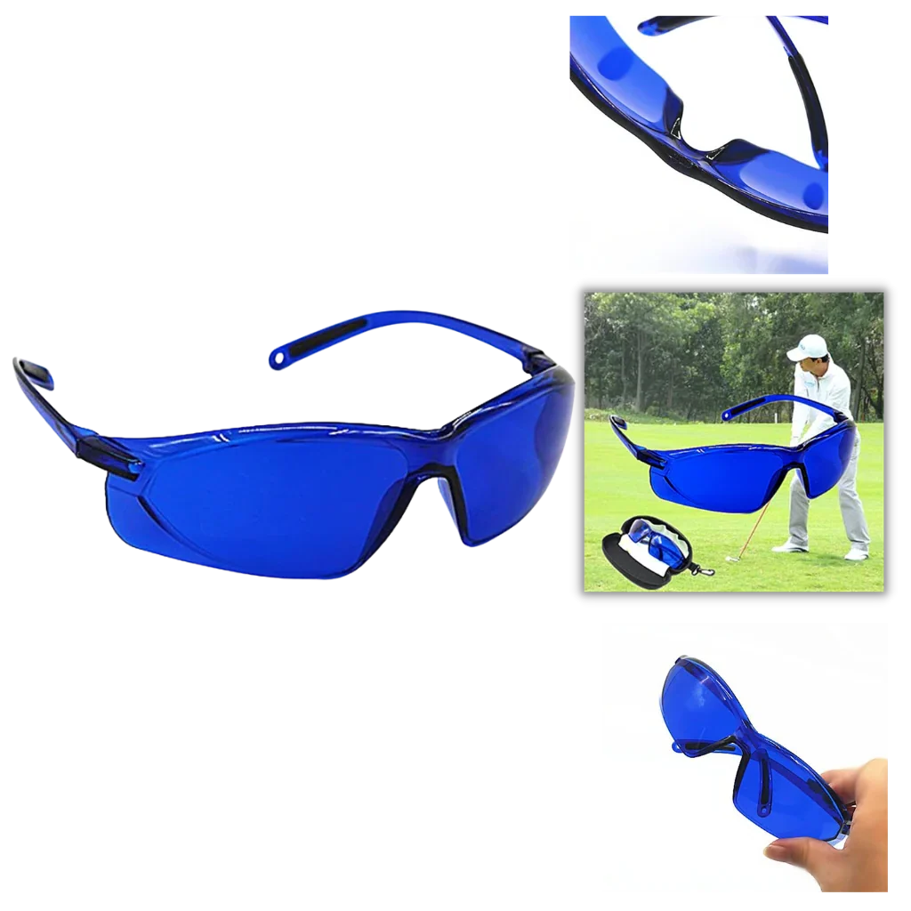 Golf Ball Finder Glasses Blue Contrast UV Protection Lightweight Frame