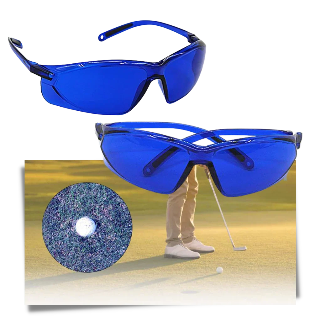 Golf Ball Finder Glasses Blue Contrast UV Protection Lightweight Frame