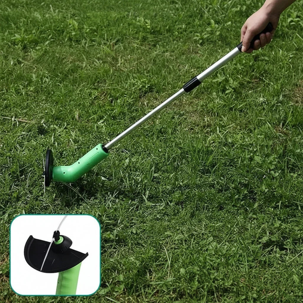 Grass Trimmer Cordless Lightweight Adjustable Cutting Head Rechargeable