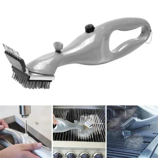 Grill Cleaning Brush Steam-Powered Heat-Resistant Replaceable Bristles