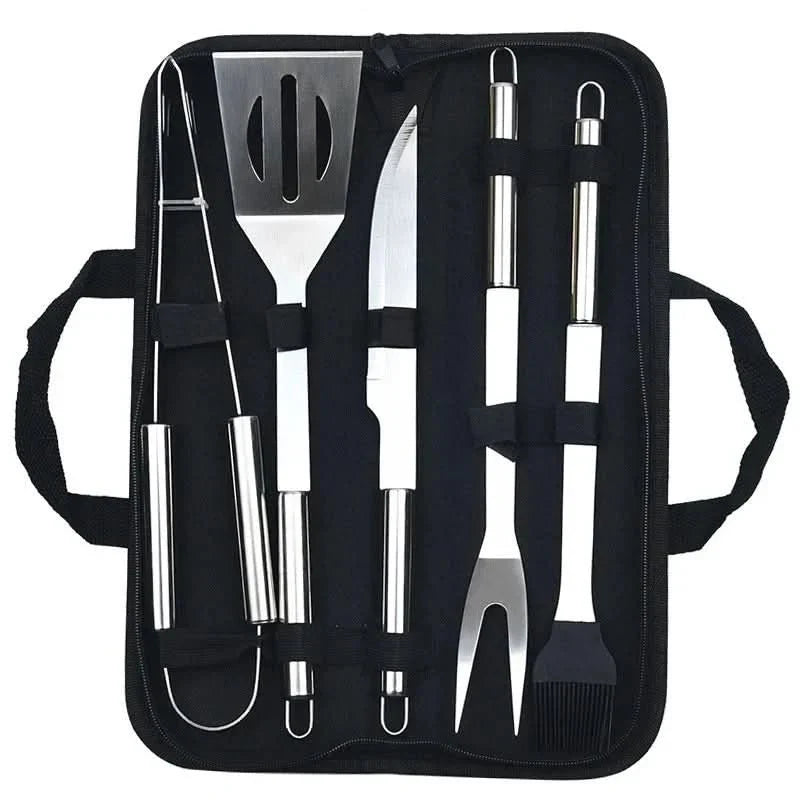 Grill Tool Set Stainless Steel Heat-Resistant Carrying Bag