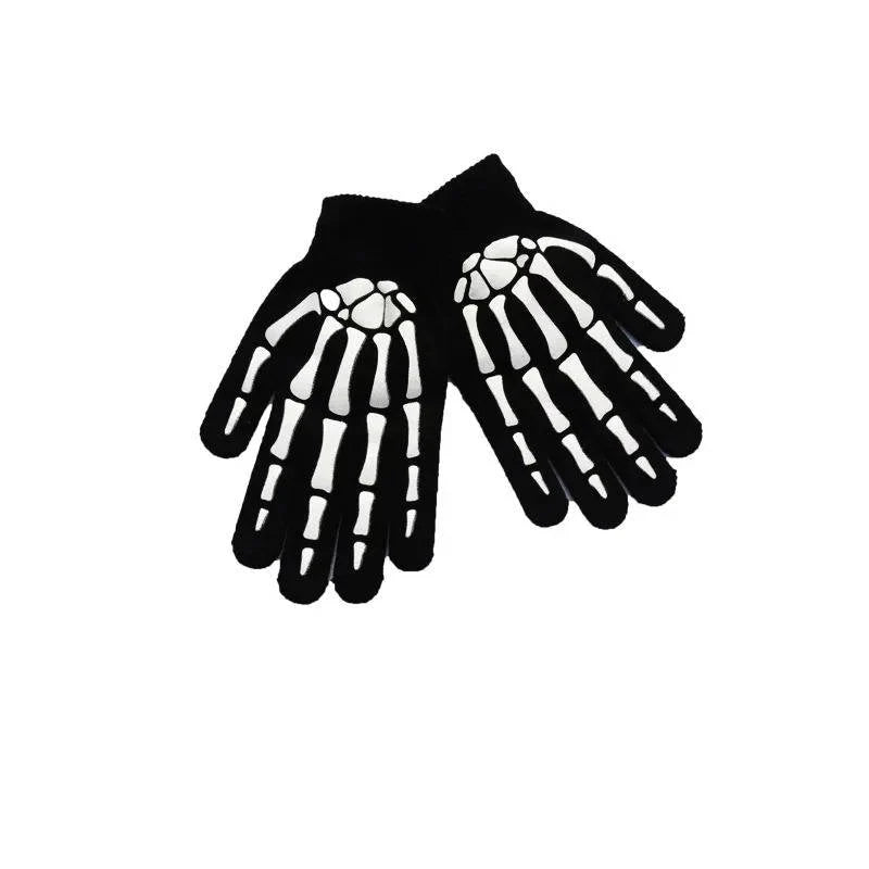 Grim Reaper Costume Glowing Red Eyes Skeleton Gloves Scythe