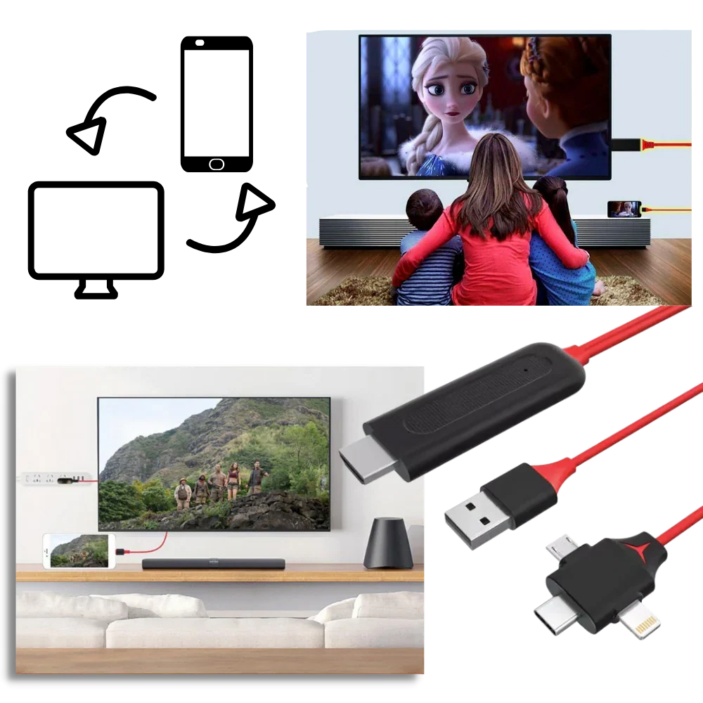 HDMI Adapter Interchangeable Connectors & Power Cable