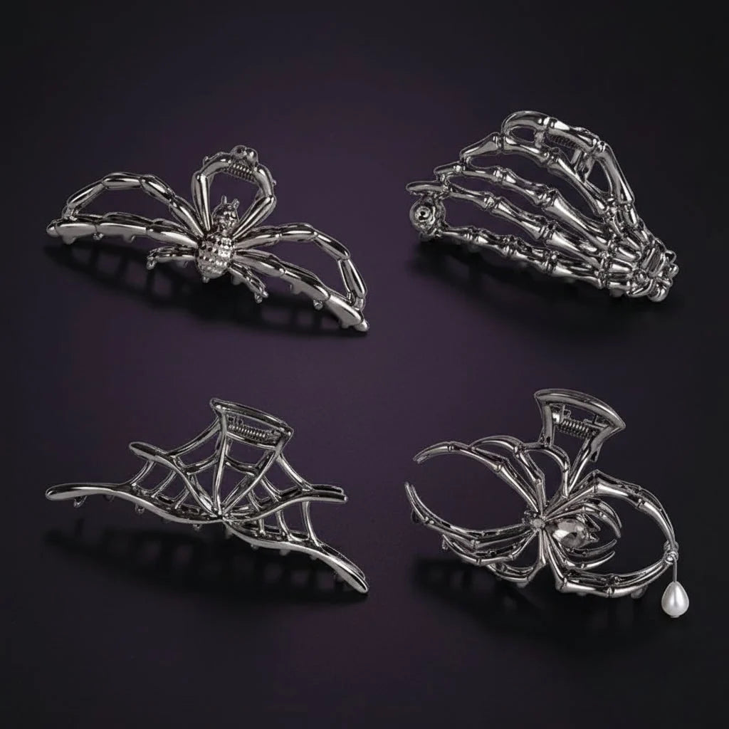 Hair Claw Clip Metal Halloween Designs Secure Grip