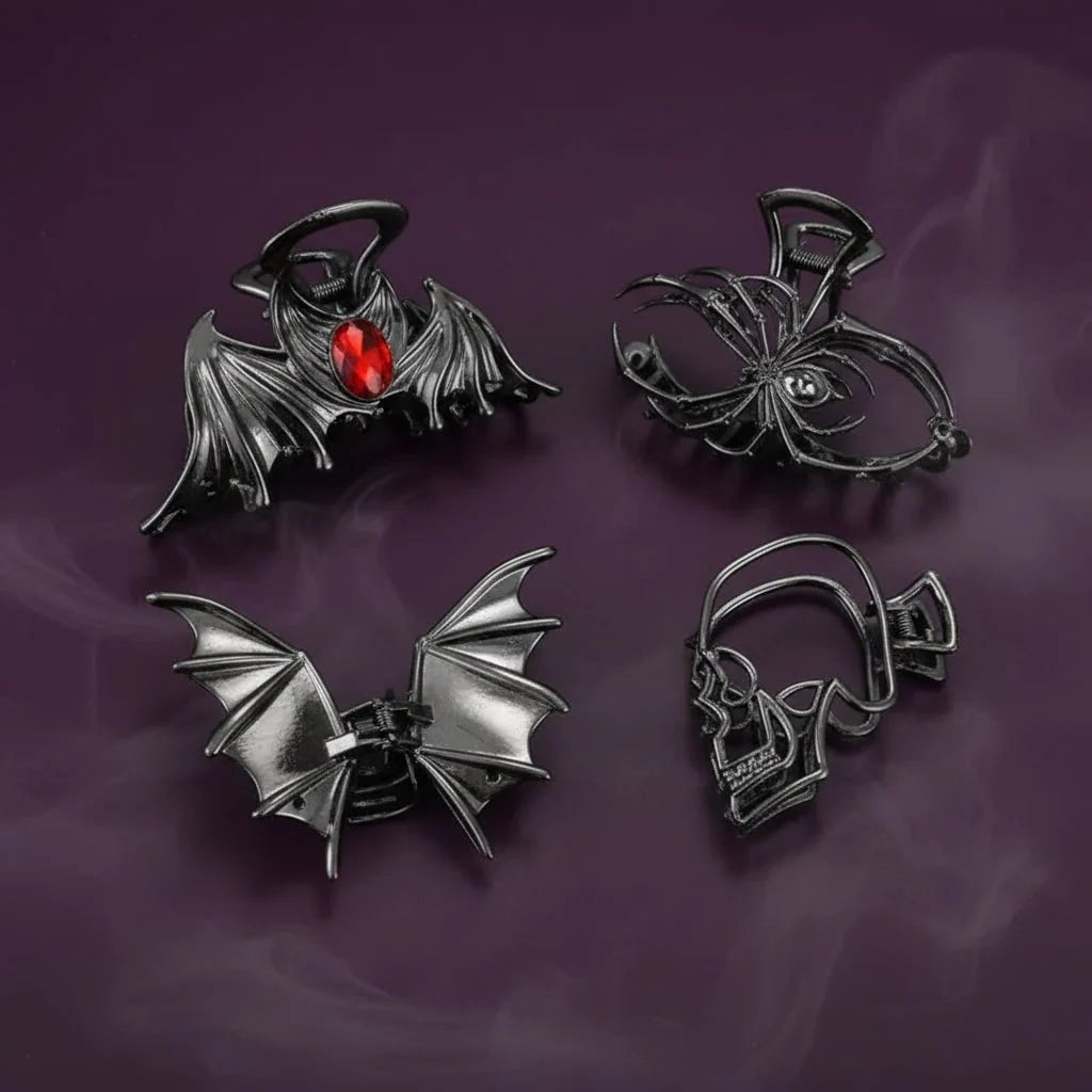 Hair Claw Clip Metal Halloween Designs Secure Grip