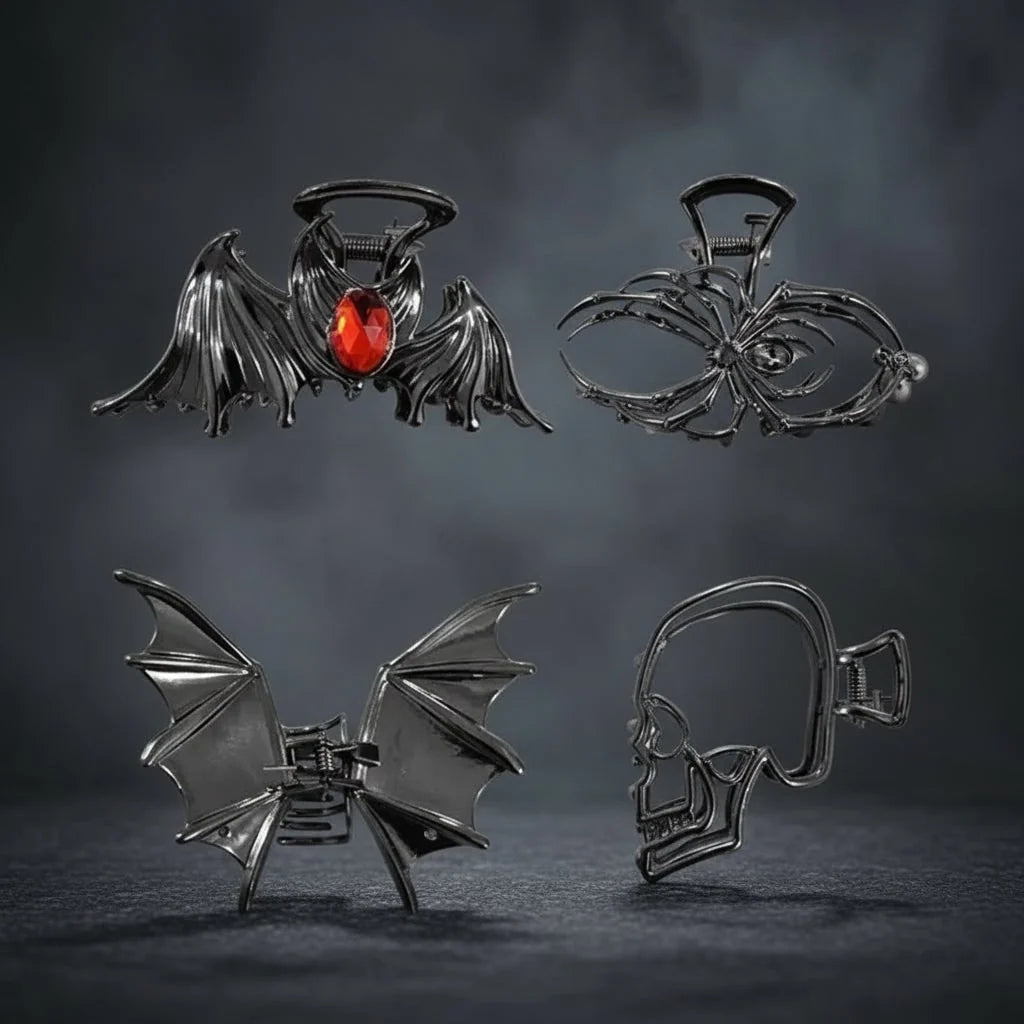 Hair Claw Clip Metal Halloween Designs Secure Grip