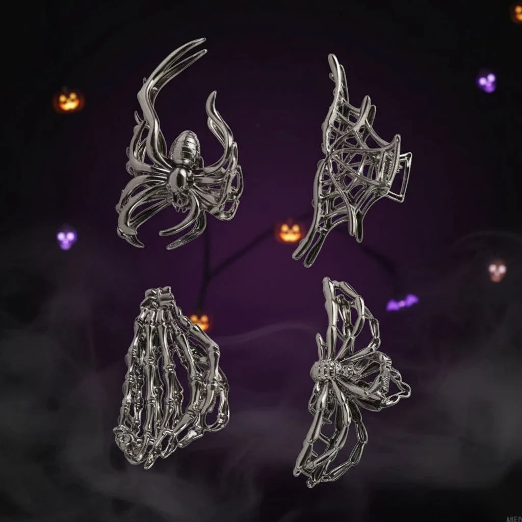 Hair Claw Clip Metal Halloween Designs Secure Grip