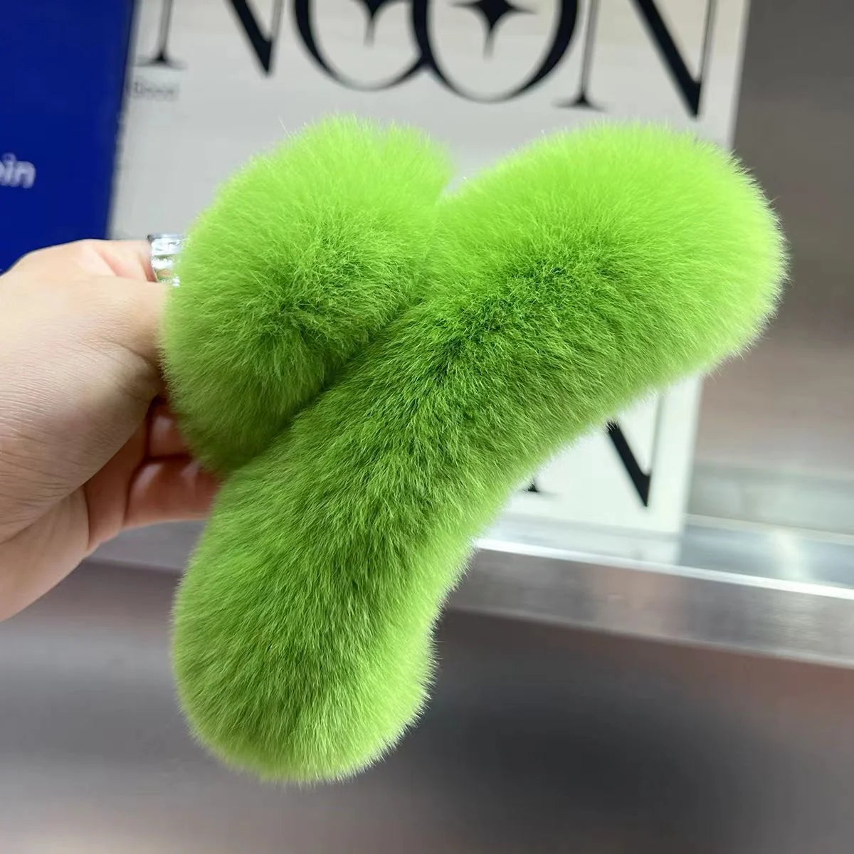 Hair Claw Clip Plush Faux Fur Secure Grip