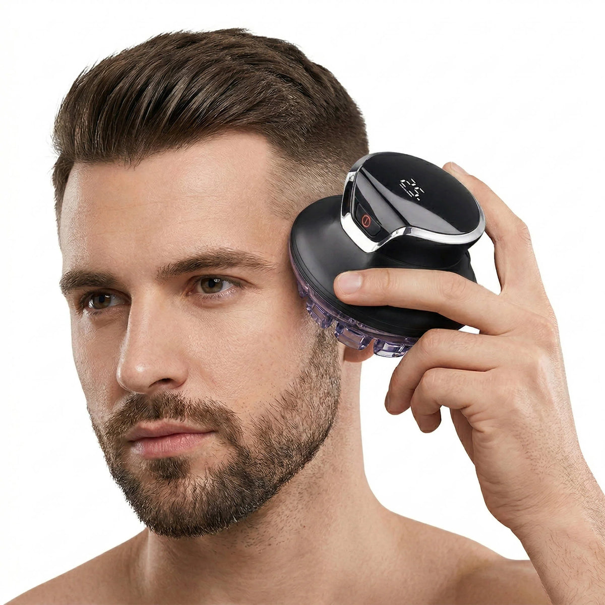 Hair Clipper 360° Rotating Head Stainless Steel Blade LCD Display