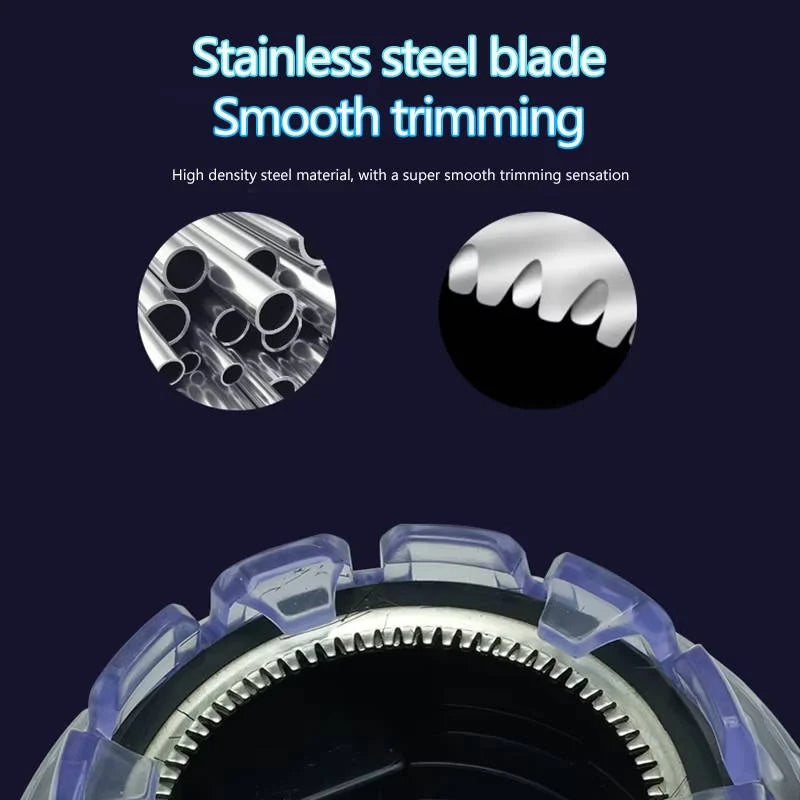 Hair Clipper 360° Rotating Head Stainless Steel Blade LCD Display