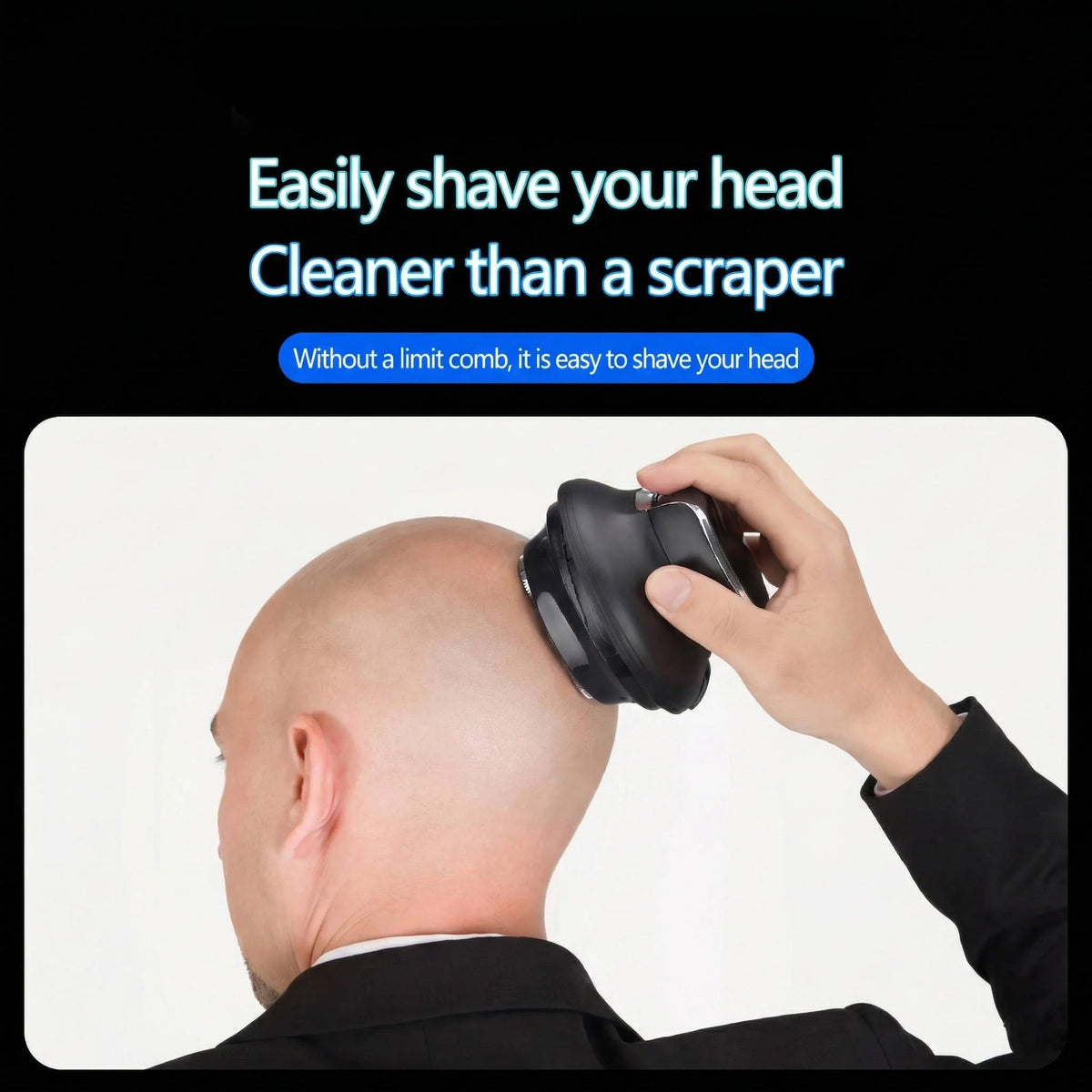 Hair Clipper 360° Rotating Head Stainless Steel Blade LCD Display