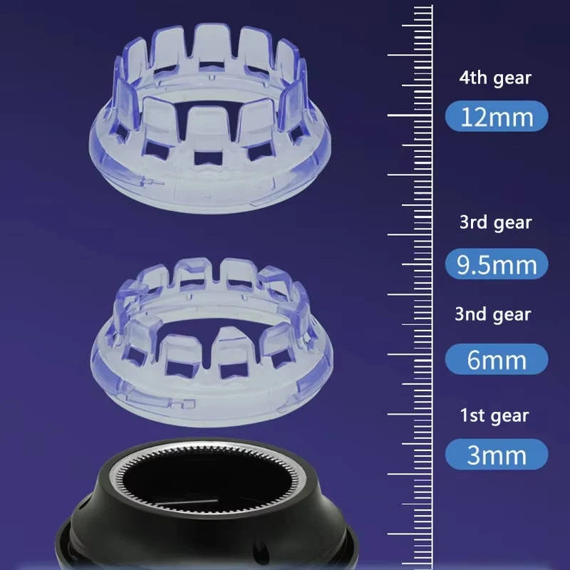 Hair Clipper 360° Rotating Head Stainless Steel Blade LCD Display