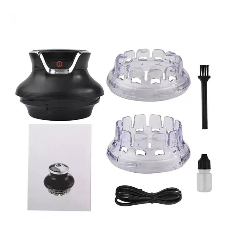 Hair Clipper 360° Rotating Head Stainless Steel Blade LCD Display