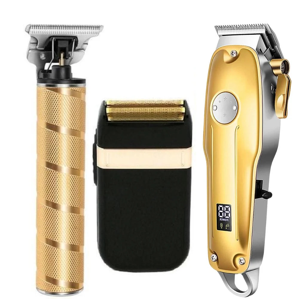 Hair Clipper Set Cordless Ceramic Blades & Trimmer