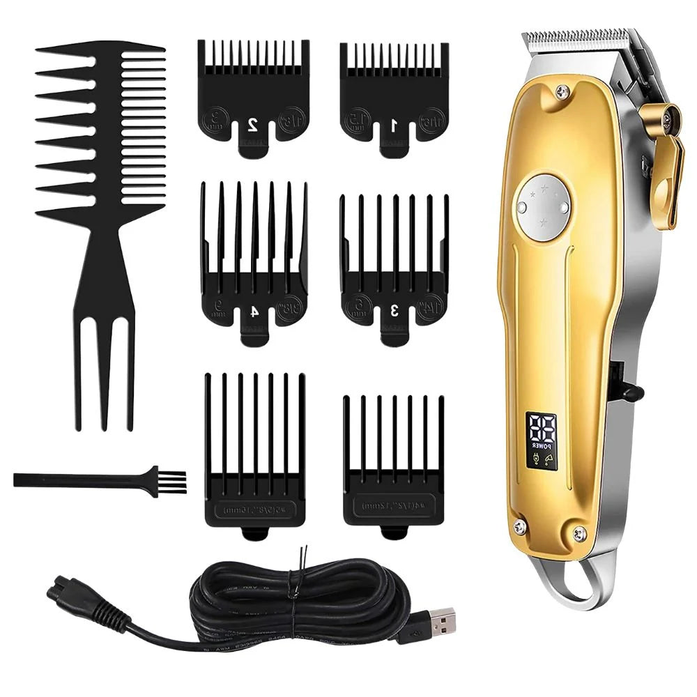 Hair Clipper Set Cordless Ceramic Blades & Trimmer