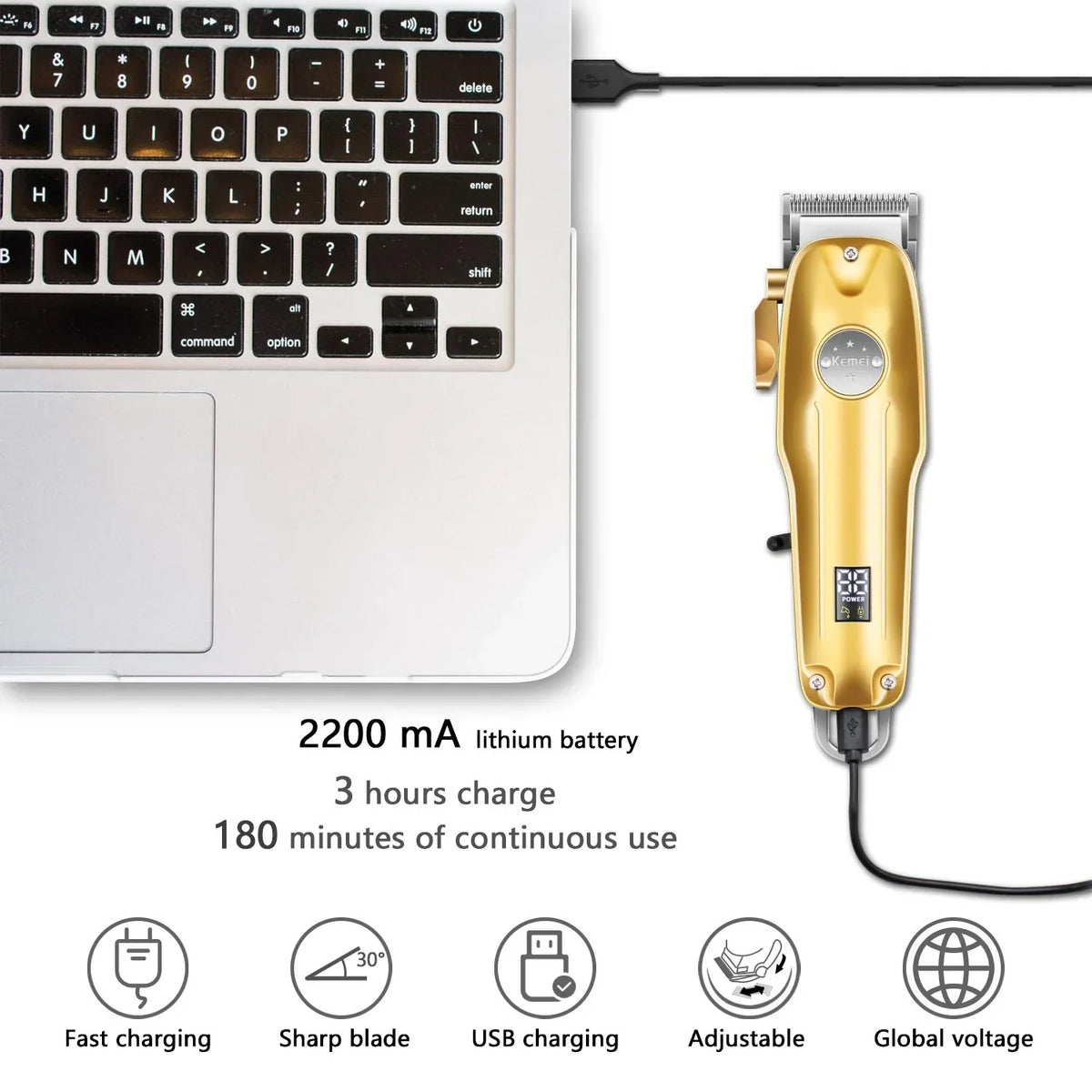 Hair Clipper & Trimmer Set Cordless Foil Shaver