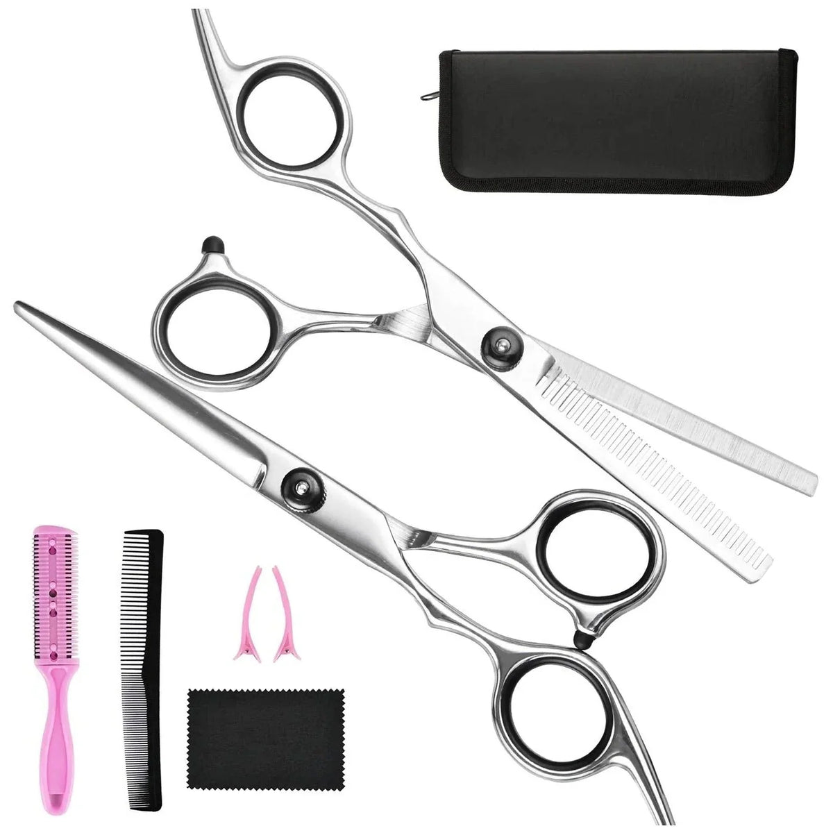 Hair Cutting Scissors Set Stainless Steel 7-Piece Kit