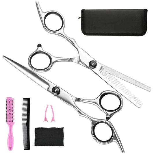 Hair Cutting Scissors Set Stainless Steel 7-Piece Kit