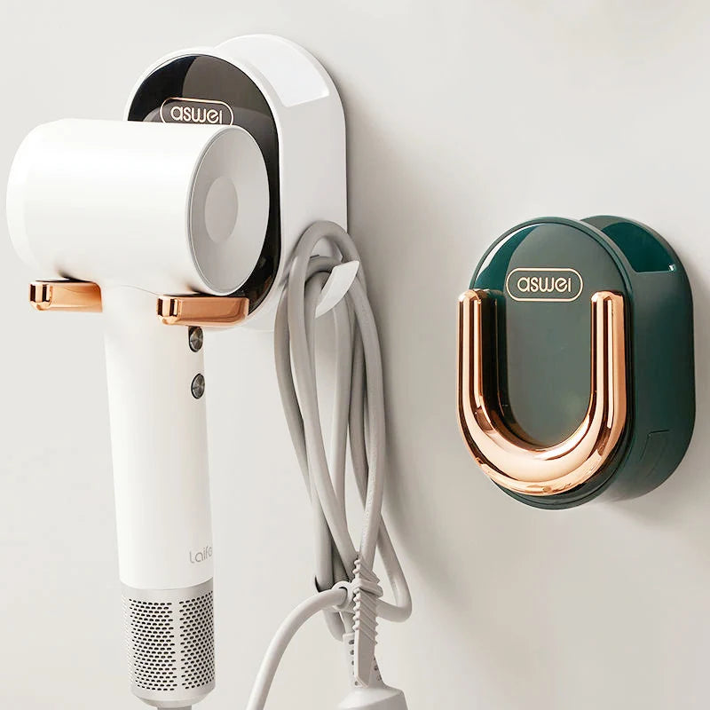 Hair Dryer Holder Foldable No-Drill Wall Mount