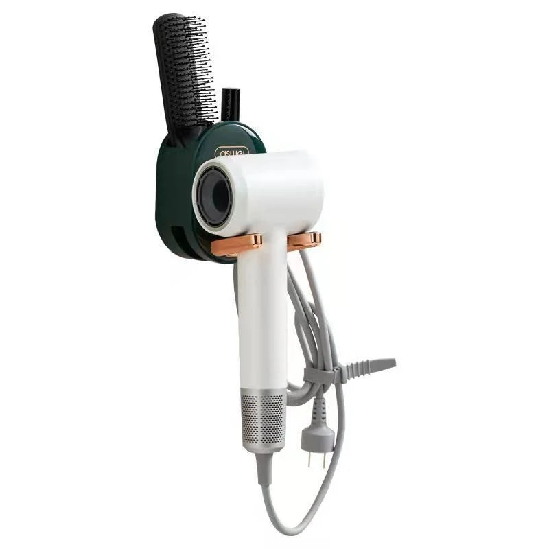 Hair Dryer Holder Foldable No-Drill Wall Mount