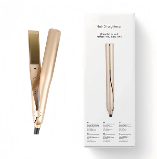 Hair Straightener & Curler 2-in-1 Titanium Plates