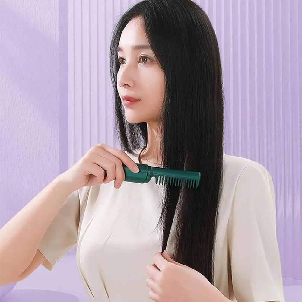 Hair Straightening Comb Ceramic Cordless Rechargeable