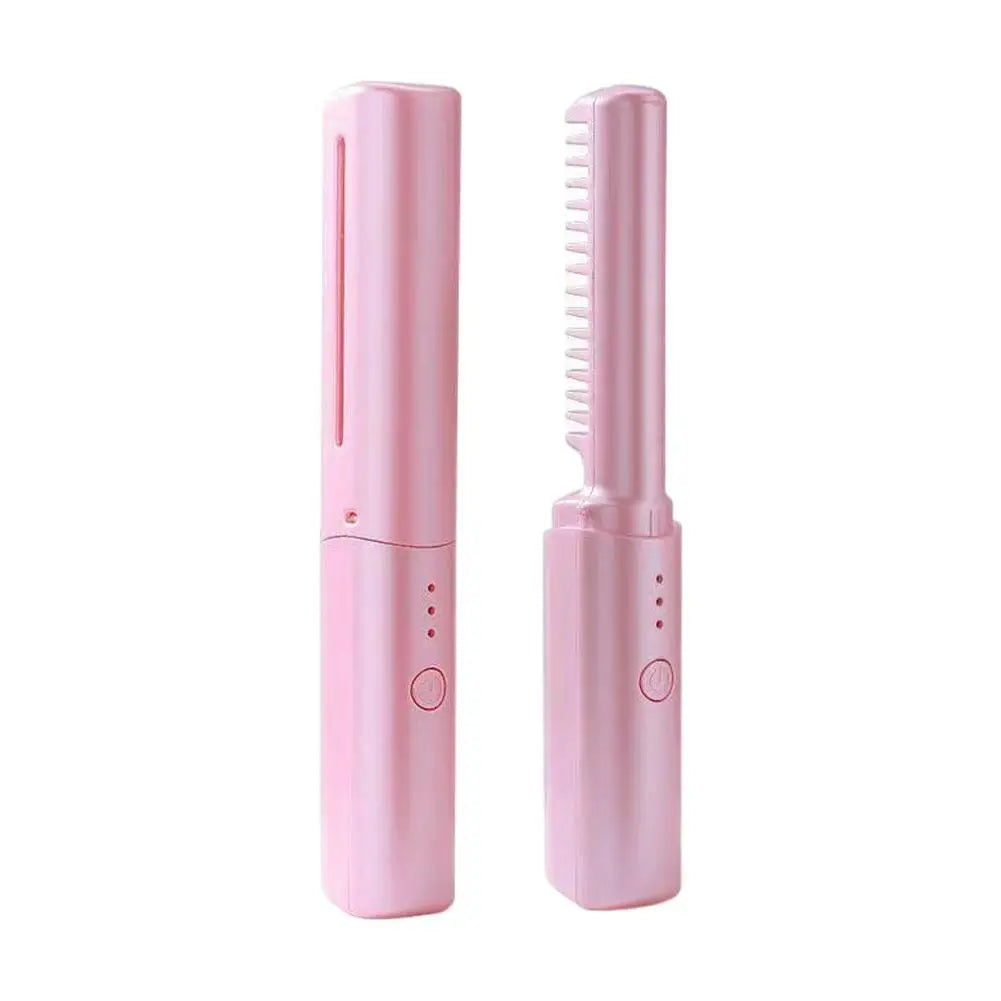 Hair Straightening Comb Ceramic Cordless Rechargeable