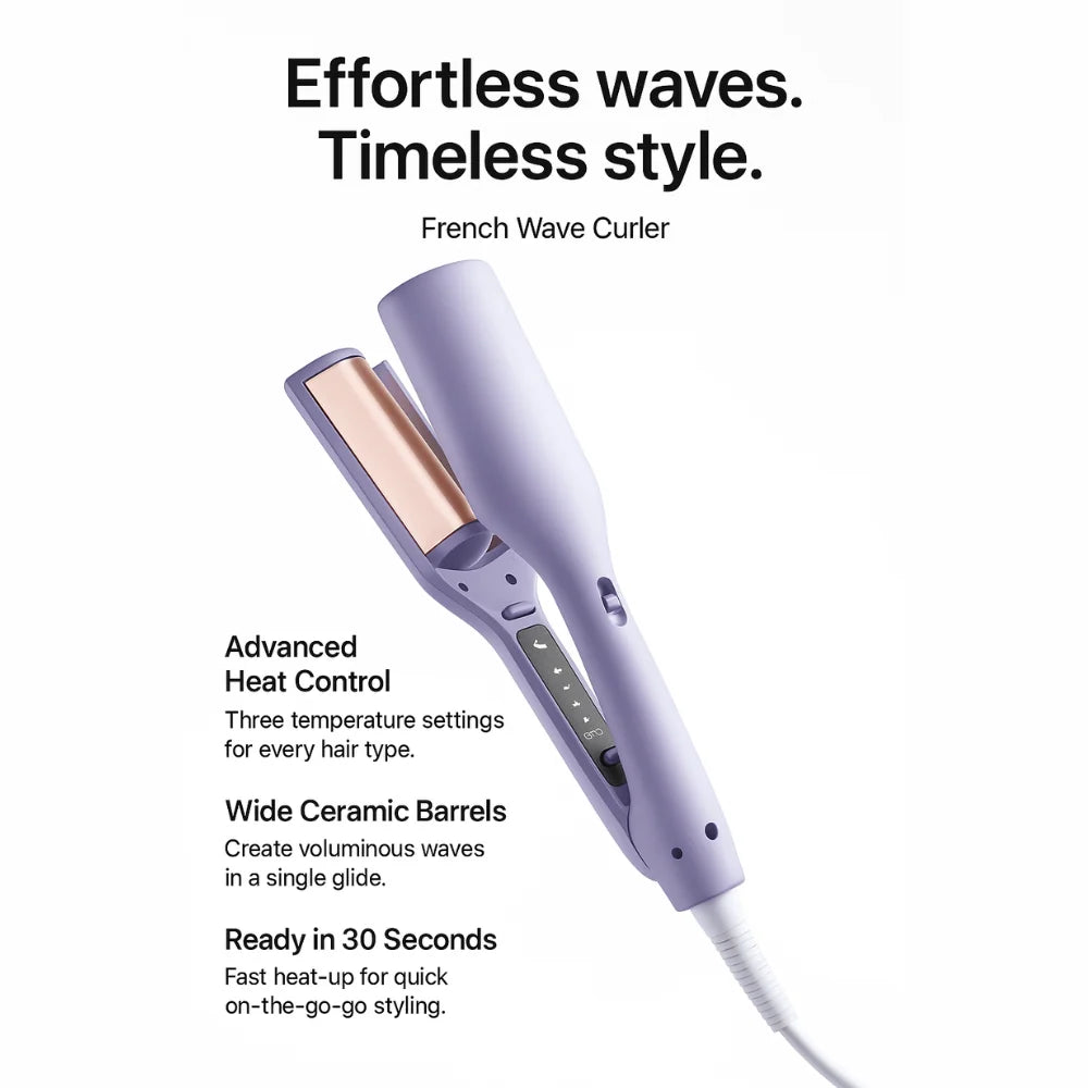 Hair Waver Ceramic Barrel Ionic Technology 15-Second Heat-Up