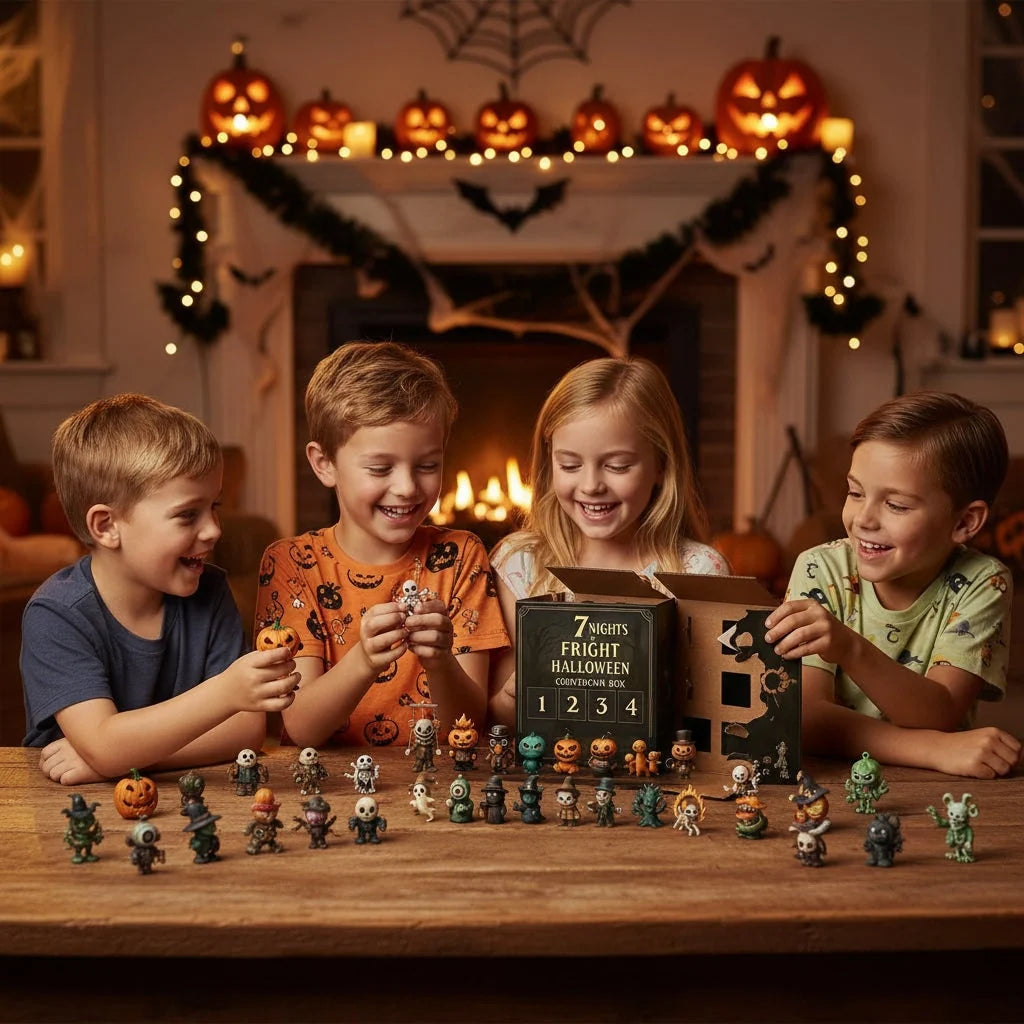 Halloween Advent Calendar Reusable Toy Figurines Countdown