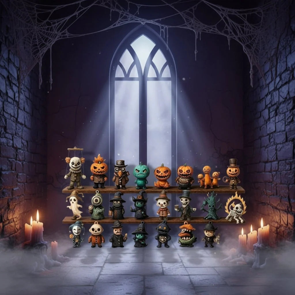 Halloween Advent Calendar Reusable Toy Figurines Countdown