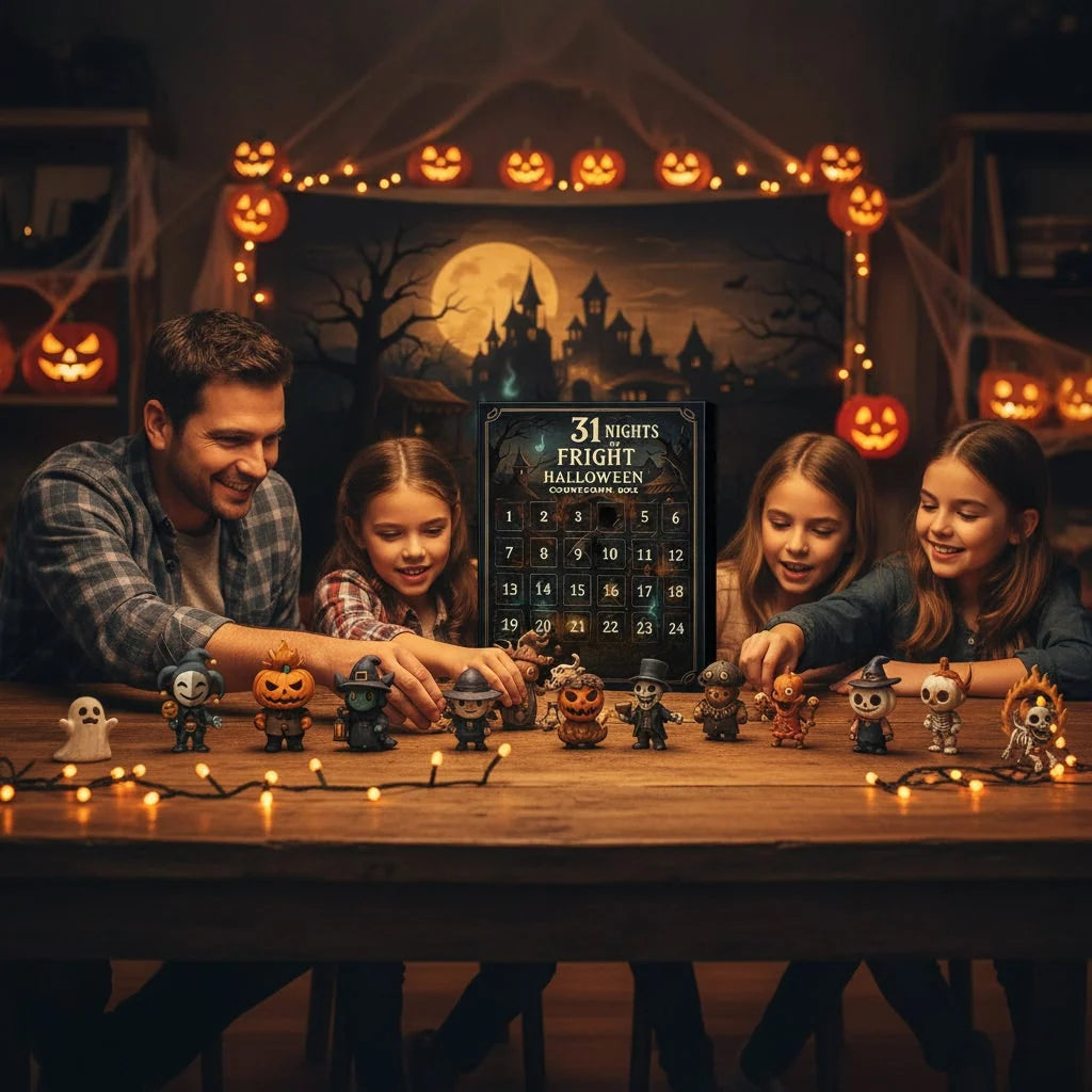 Halloween Advent Calendar Reusable Toy Figurines Countdown